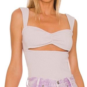 Agolde Isla Cutout Tank in Frosting